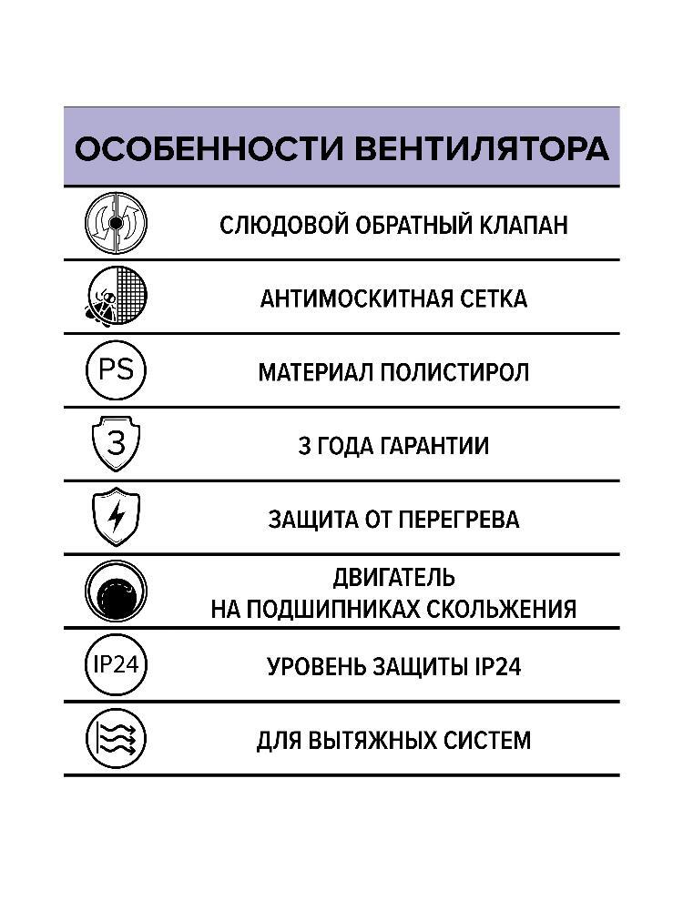 Вентилятор накладной B D125 сетка обр.клапан AURAMAX